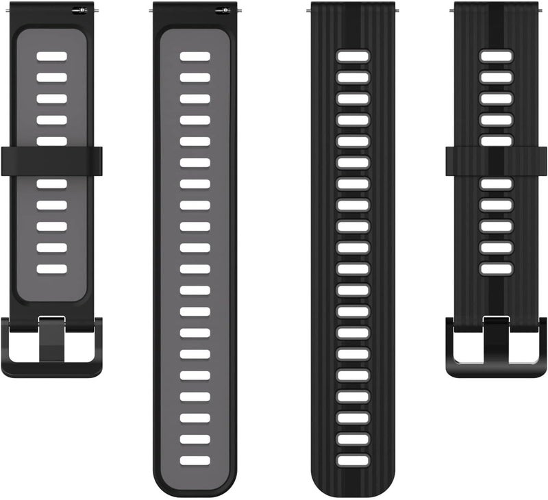 woobles Band for Samsung Galaxy Watch4/Active2,Silicone Watch Replacement Band Strap Soft Sports Wristband Strap Compatible with Galaxy Watch4/Active2,5.5-8.7in,20mm (Gray) - Image 4